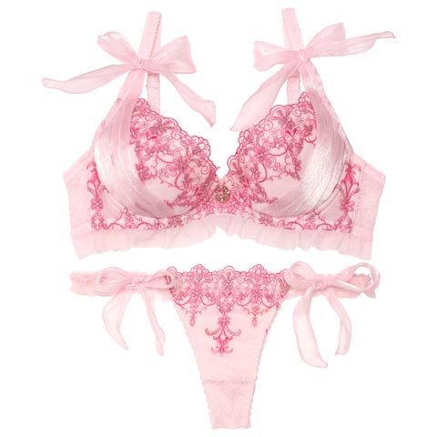 【明日花キララプロデュース/WhipBunny】Arabesque Chiffon Princess Bra&T-back / アラベスクシフォンプリンセスブラ＆Tバック