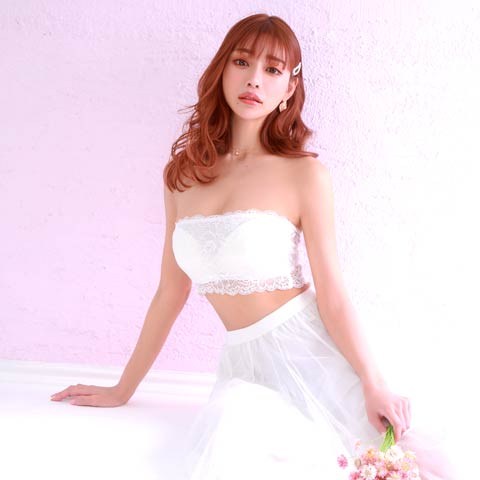 >【明日花キララ着用/WhipBunny】All Lace Non wire Tube Bra オールレースノンワイヤーチューブブラ